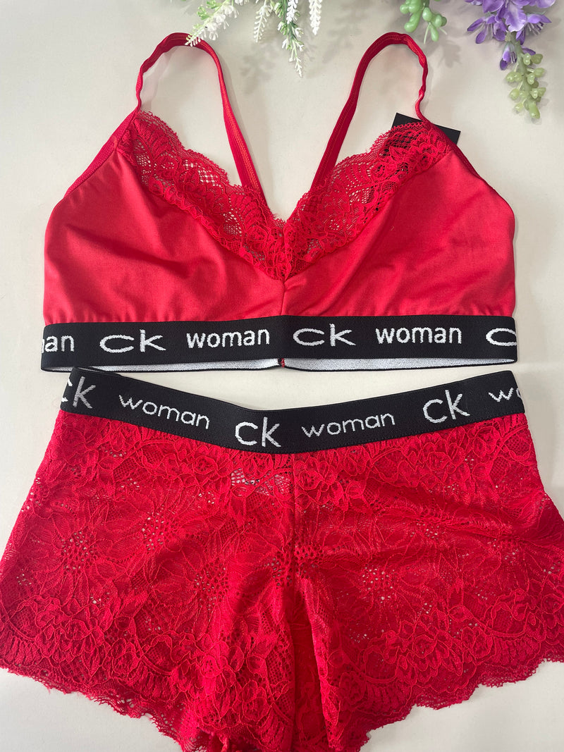 CONJUNTO LINGERIE CALVIN KLEIN SHORTS