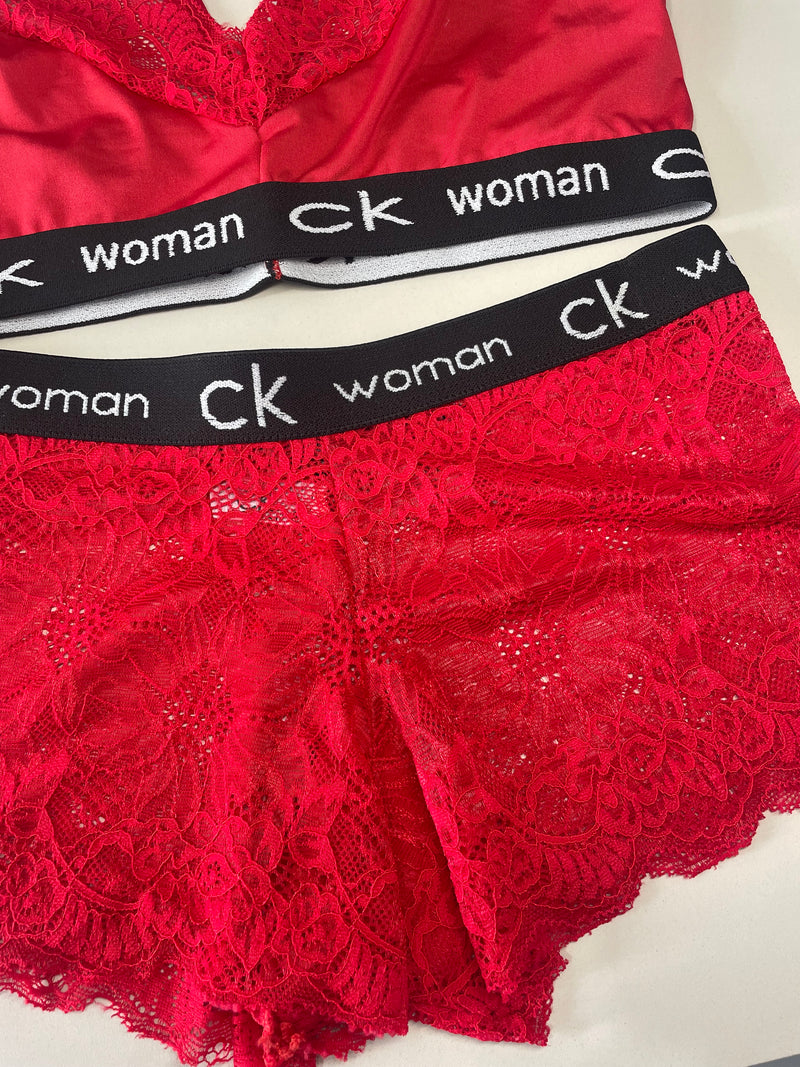 CONJUNTO LINGERIE CALVIN KLEIN SHORTS